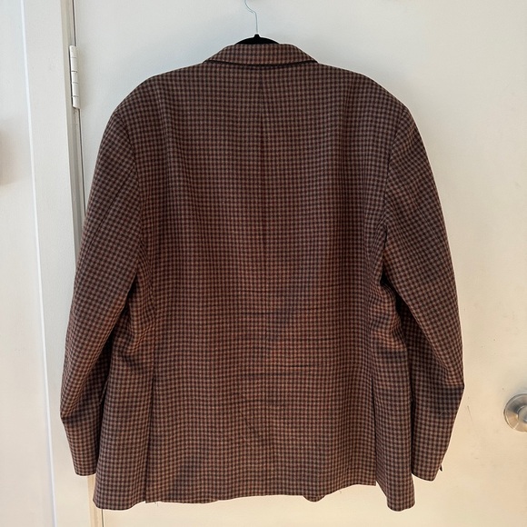 Brooks Brother Unlined Gun Check Wool Blazer, 46R - Picture 2 of 12